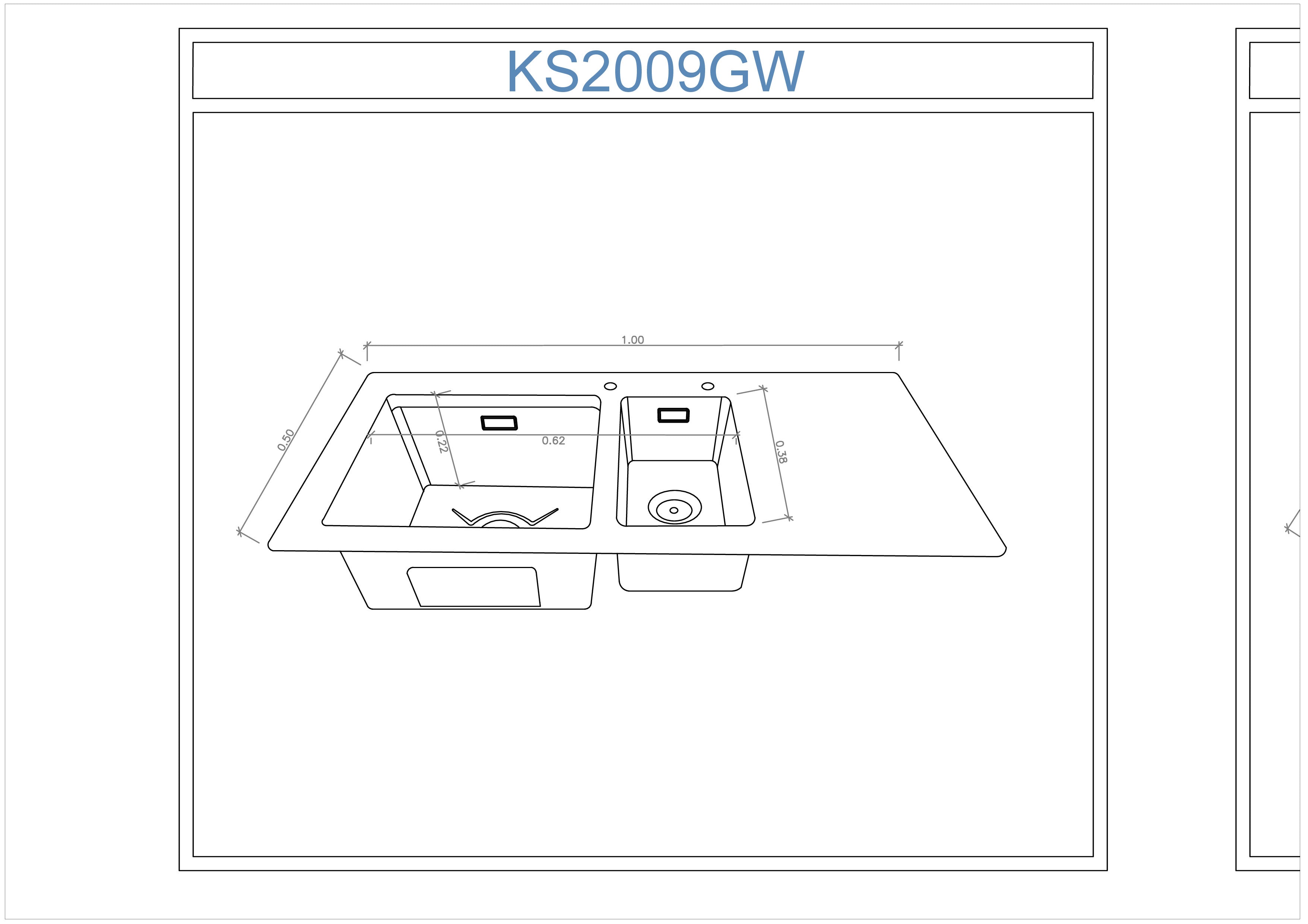 Lavaplatos de Acero Inoxidable SUS316 - KS2009GW